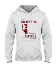 QUEBEC GIRL LIVING IN ALBERTA WORLD Hooded Sweatshirt tile