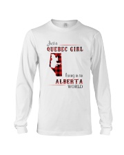 QUEBEC GIRL LIVING IN ALBERTA WORLD Long Sleeve Tee tile