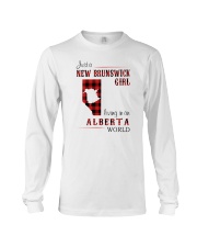 NEW BRUNSWICK GIRL LIVING IN ALBERTA WORLD Long Sleeve Tee thumbnail