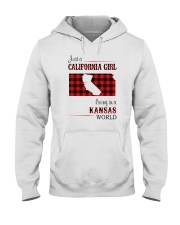 CALIFORNIA GIRL LIVING IN KANSAS WORLD Hooded Sweatshirt thumbnail