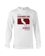 CALIFORNIA GIRL LIVING IN KANSAS WORLD Long Sleeve Tee thumbnail