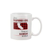 CALIFORNIA GIRL LIVING IN KANSAS WORLD Mug thumbnail