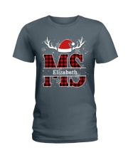 Mississippi Plaid Pattern Christmas Ladies T-Shirt tile