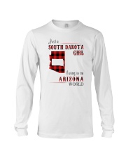 SOUTH DAKOTA GIRL LIVING IN ARIZONA WORLD Long Sleeve Tee tile