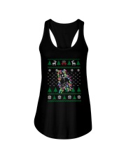 Chihuahua Light Pattern Christmas Ladies Flowy Tank tile