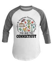 Connecticut My Symptoms Baseball Tee tile