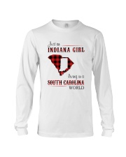 INDIANA GIRL LIVING IN SOUTH CAROLINA WORLD Long Sleeve Tee tile