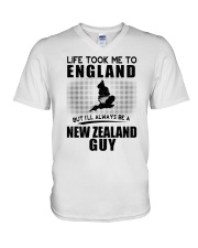 NEW ZEALAND GUY LIFE TOOK TO ENGLAND V-Neck T-Shirt thumbnail