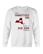CONNECTICUT GIRL LIVING IN NEW YORK WORLD Crewneck Sweatshirt thumbnail