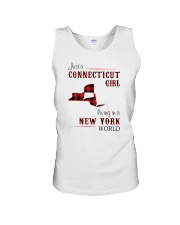 CONNECTICUT GIRL LIVING IN NEW YORK WORLD Unisex Tank thumbnail