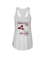 CONNECTICUT GIRL LIVING IN NEW YORK WORLD Ladies Flowy Tank thumbnail