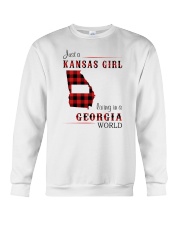 KANSAS GIRL LIVING IN GEORGIA WORLD Crewneck Sweatshirt thumbnail