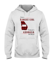 KANSAS GIRL LIVING IN GEORGIA WORLD Hooded Sweatshirt thumbnail