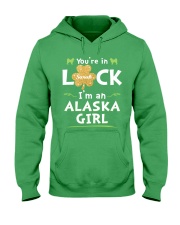 You're In Luck Alaska Girl Custom Name Hooded Sweatshirt tile