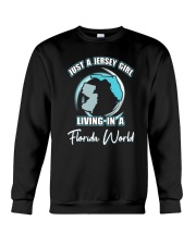 JERSEY GIRL LIVING IN FLORIDA WORLD Crewneck Sweatshirt thumbnail