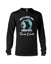 JERSEY GIRL LIVING IN FLORIDA WORLD Long Sleeve Tee thumbnail