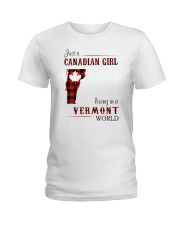 CANADIAN GIRL LIVING IN VERMONT WORLD Ladies T-Shirt thumbnail