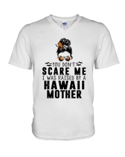 I WAS RAISED BY A HAWAII MOTHER V-Neck T-Shirt thumbnail