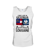 LIVE IN GEORGIA BEGAN IN LOUISIANA Unisex Tank tile