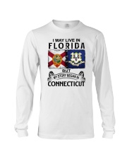 LIVE IN FLORIDA BEGAN IN CONNECTICUT Long Sleeve Tee tile