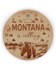 Montana Is Calling Circle Ornament (Wood tile