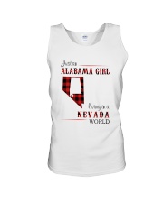 ALABAMA GIRL LIVING IN NEVADA WORLD Unisex Tank thumbnail