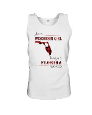 WISCONSIN GIRL LIVING IN FLORIDA WORLD Unisex Tank thumbnail