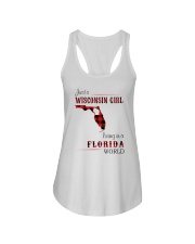 WISCONSIN GIRL LIVING IN FLORIDA WORLD Ladies Flowy Tank thumbnail