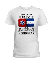 LIVE IN TENNESSEE BEGAN IN HONDURAS Ladies T-Shirt tile