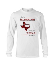 OKLAHOMA GIRL LIVING IN TEXAS WORLD Long Sleeve Tee thumbnail