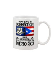 LIVE IN CT BUT MY STORY BEGAN IN PUERTO RICO Mug tile