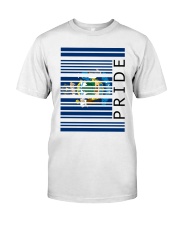 Maine Flag Pride Barcode Classic T-Shirt front