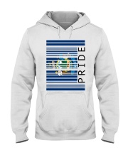 Maine Flag Pride Barcode Hooded Sweatshirt tile