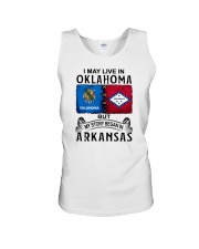 LIVE IN OKLAHOMA BEGAN IN ARKANSAS Unisex Tank tile