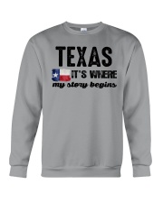TEXAS IT'S WHERE MY STORY BEGINS Crewneck Sweatshirt thumbnail