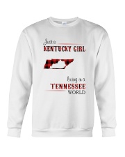 KENTUCKY GIRL LIVING IN TENNESSEE WORLD Crewneck Sweatshirt thumbnail