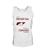 KENTUCKY GIRL LIVING IN TENNESSEE WORLD Unisex Tank thumbnail