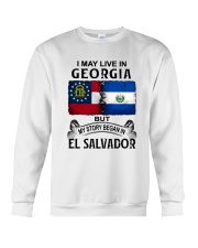 LIVE IN GEORGIA BEGAN IN EL SALVADOR Crewneck Sweatshirt tile