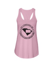 PENNSYLVANIA GIRL LIVING IN SOUTH CAROLINA WORLD Ladies Flowy Tank tile