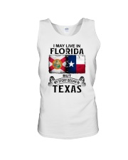 LIVE IN FLORIDA BUT MY STORY BEGAN IN TEXAS Unisex Tank thumbnail