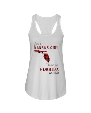 KANSAS GIRL LIVING IN FLORIDA WORLD Ladies Flowy Tank thumbnail