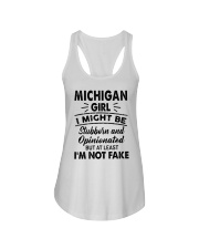 Michigan Girl At Least I'm Not Fake Ladies Flowy Tank tile