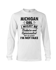 Michigan Girl At Least I'm Not Fake Long Sleeve Tee tile