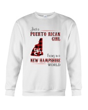 PUERTO RICAN GIRL LIVING IN NEW HAMPSHIRE WORLD Crewneck Sweatshirt thumbnail