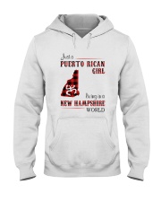 PUERTO RICAN GIRL LIVING IN NEW HAMPSHIRE WORLD Hooded Sweatshirt thumbnail