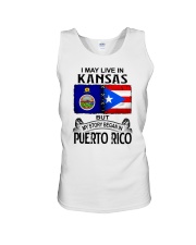 LIVE IN KANSAS BEGAN IN PUERTO RICO Unisex Tank tile