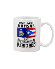 LIVE IN KANSAS BEGAN IN PUERTO RICO Mug tile