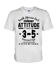 South African Girl I Need 3-5 Business Days To Fix My Face V-Neck T-Shirt tile