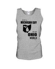 JUST A MICHIGAN GUY IN AN OHIO WORLD Unisex Tank thumbnail