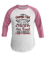 GERMAN GIRL A MOUTH CAN'T CONTROL Baseball Tee thumbnail